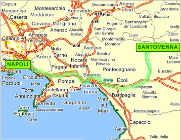 percorso Napoli - Santomenna